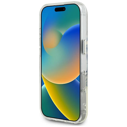 Capa MagSafe para Apple iPhone 16 Pro Max, Guess, IML Metal Colored Circle, Cinzento