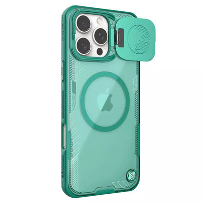 Capa MagSafe para Apple iPhone 16 Pro Max, Nillkin, Iceblade Prop (sem recorte para câmara), Verde