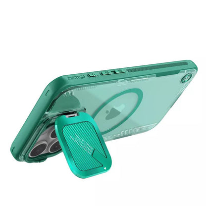 Capa MagSafe para Apple iPhone 16 Pro Max, Nillkin, Iceblade Prop (sem recorte para câmara), Verde