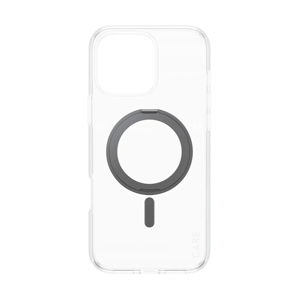 Capa MagSafe para Apple iPhone 16 Pro Max, PanzerGlass, com Suporte Kickstand, Transparente Preta