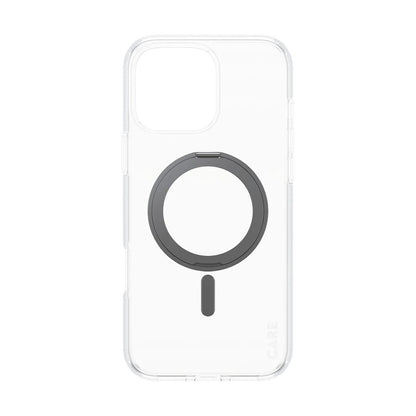 Capa MagSafe para Apple iPhone 16 Pro Max, PanzerGlass, com Suporte Kickstand, Transparente Preta