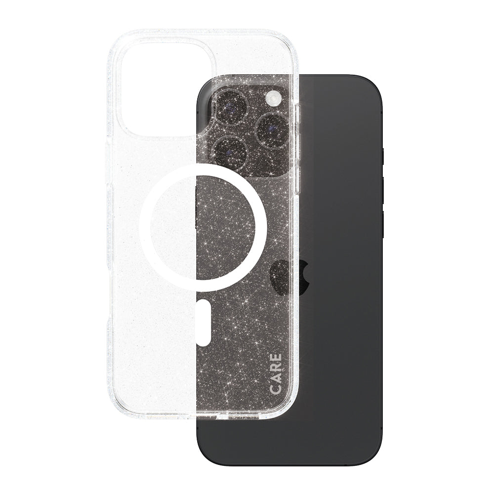 Capa MagSafe para Apple iPhone 16 Pro Max, PanzerGlass, Care Urban Combat Star Lit, Transparente Branca