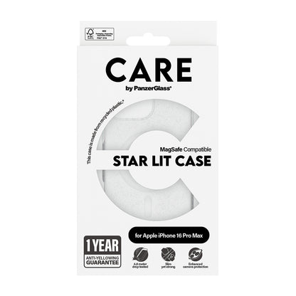 Capa MagSafe para Apple iPhone 16 Pro Max, PanzerGlass, Care Urban Combat Star Lit, Transparente Branca