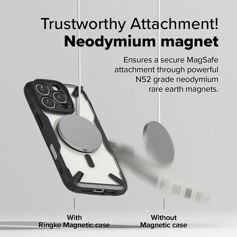 Capa MagSafe para Apple iPhone 16 Pro Max, Ringke, Fusion X, Preta