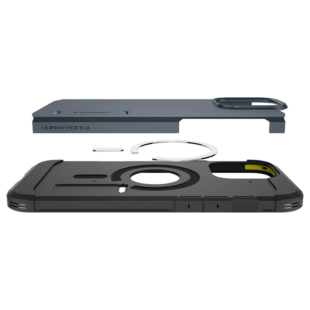 Capa MagSafe para Apple iPhone 16 Pro Max, Spigen, Tough Armor, Azul ACS08014
