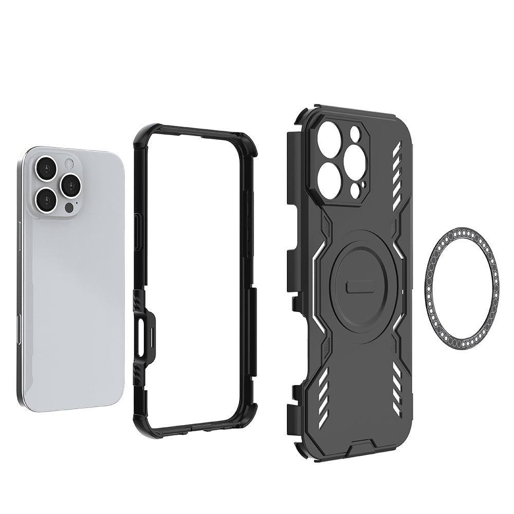 Capa MagSafe para Apple iPhone 16 Pro Max, Techsuit, ArmorMag, Preta