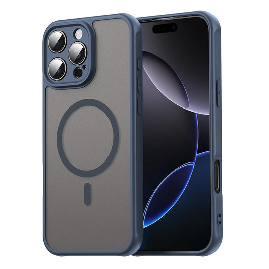 Capa MagSafe para Apple iPhone 16 Pro Max, Techsuit, HaloFrost II, Azul Marinho