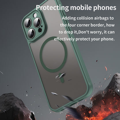 Capa MagSafe para Apple iPhone 16 Pro Max, Techsuit, HaloFrost II, Verde
