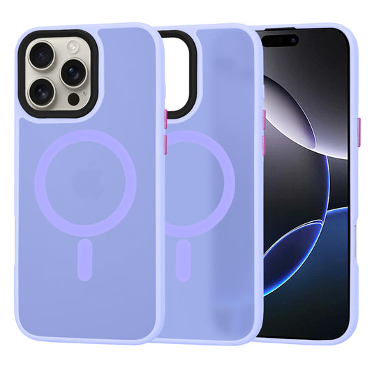 Capa MagSafe para Apple iPhone 16 Pro Max, Techsuit, HaloFrost, Roxo Claro