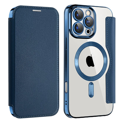 Capa MagSafe para Apple iPhone 16 Pro Max, Techsuit, SmartMag Book, Azul