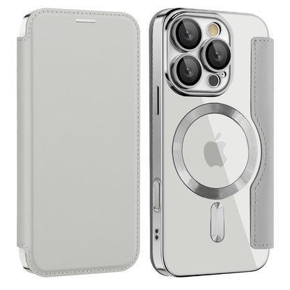 Capa MagSafe para Apple iPhone 16 Pro Max, Techsuit, SmartMag Book, Cinzento