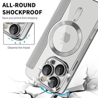 Capa MagSafe para Apple iPhone 16 Pro Max, Techsuit, SmartMag Book, Cinzento