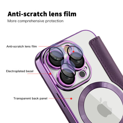 Capa MagSafe para Apple iPhone 16 Pro Max, Techsuit, SmartMag Book, Roxo