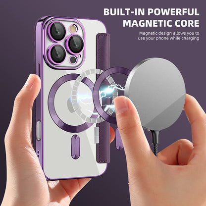 Capa MagSafe para Apple iPhone 16 Pro Max, Techsuit, SmartMag Book, Roxo
