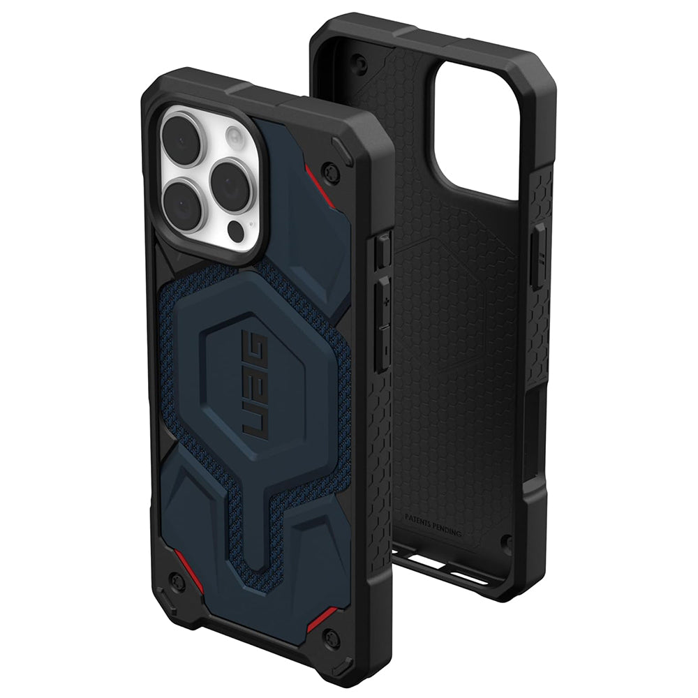 Capa MagSafe para Apple iPhone 16 Pro Max, Urban Armor Gear, Monarch Pro Kevlar, Azul Marinho