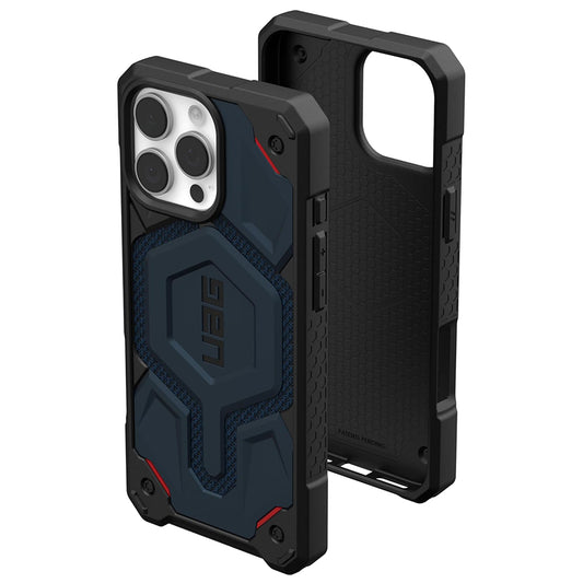 Capa MagSafe para Apple iPhone 16 Pro Max, Urban Armor Gear, Monarch Pro Kevlar, Azul Marinho