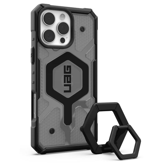 Capa MagSafe para Apple iPhone 16 Pro Max, Urban Armor Gear, Pathfinder Clear Bundle, Cinzento