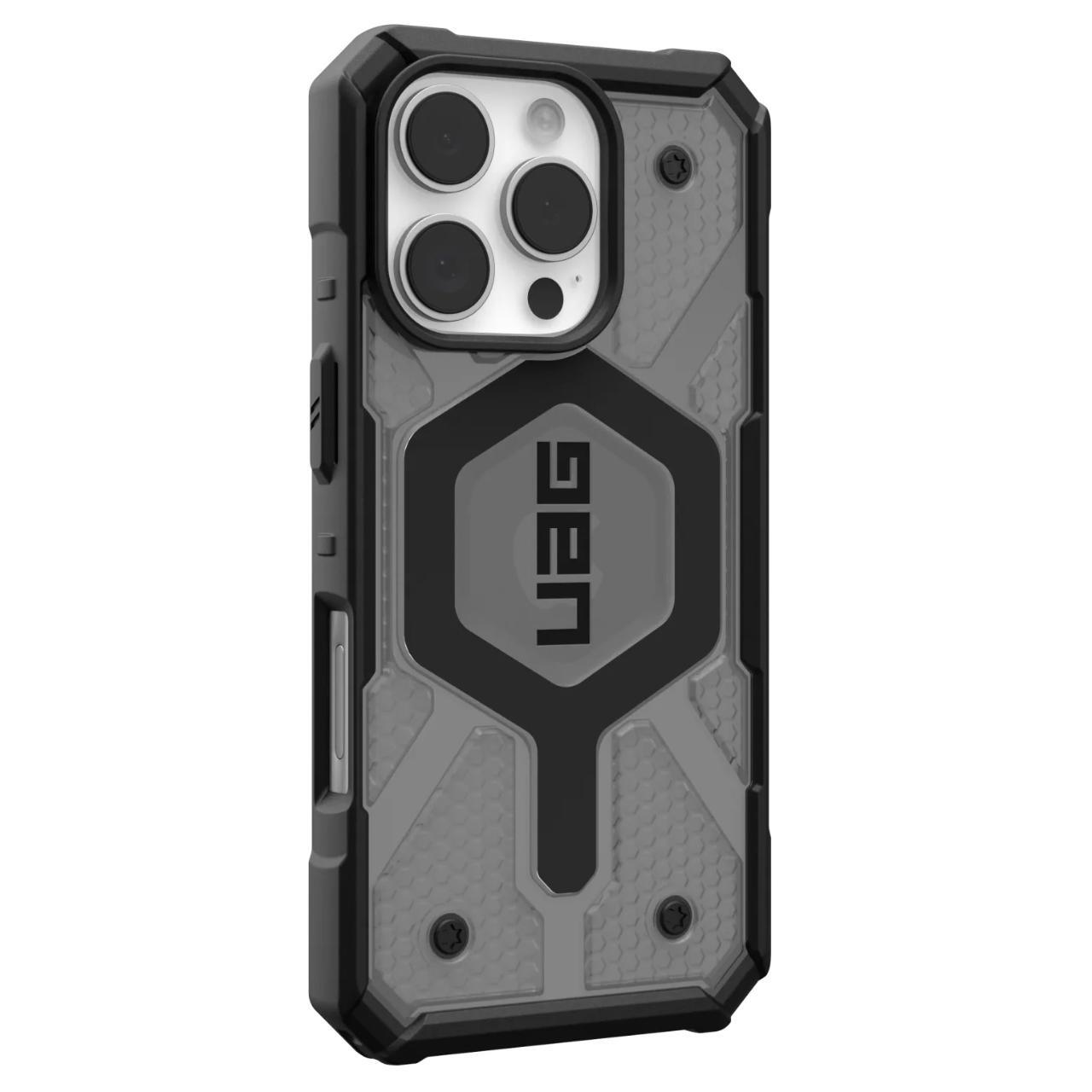 MagSafe Case for Apple iPhone 16 Pro Max, Urban Armor Gear, Pathfinder Clear, Gray