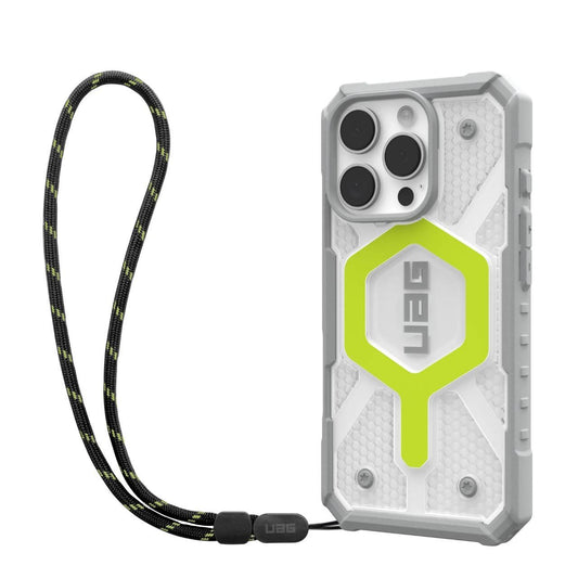 Capa MagSafe para Apple iPhone 16 Pro Max, Urban Armor Gear, Pathfinder Clear com Cordão, Verde
