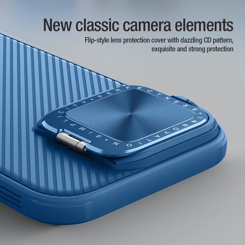 Capa MagSafe para Apple iPhone 16 Pro, Nillkin, CamShield Prop, Azul