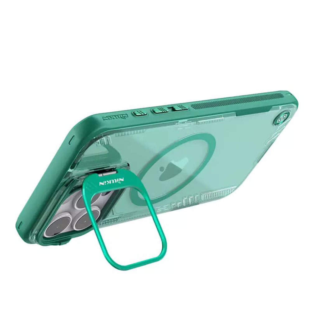 Capa MagSafe para Apple iPhone 16 Pro, Nillkin, Iceblade Prop (com recorte para câmara), Verde