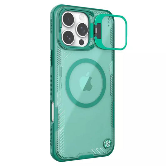 MagSafe Case for Apple iPhone 16 Pro, Nillkin, Iceblade Prop (with Camera Cutout), Green