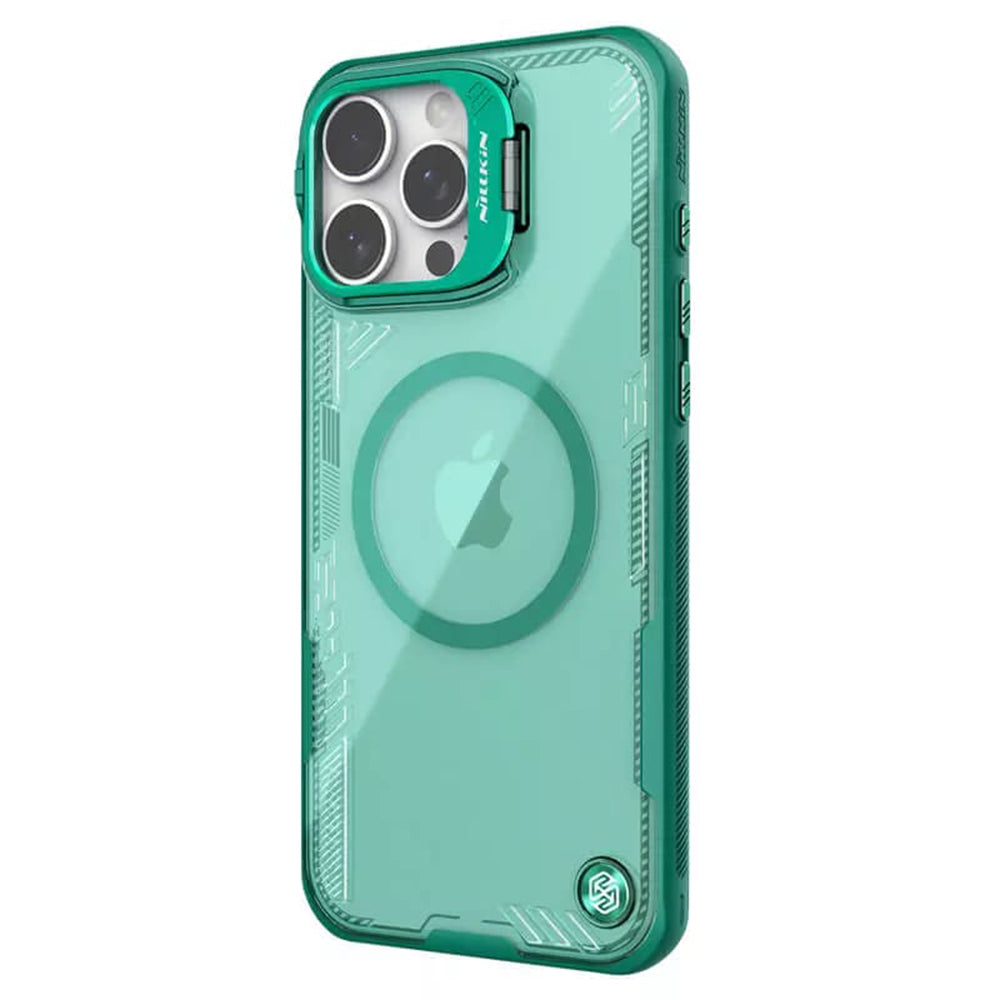 Capa MagSafe para Apple iPhone 16 Pro, Nillkin, Iceblade Prop (com recorte para câmara), Verde
