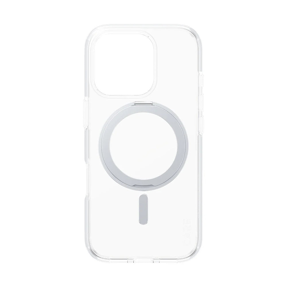 Capa MagSafe para Apple iPhone 16 Pro, PanzerGlass, com Suporte Kickstand, Transparente Prateada