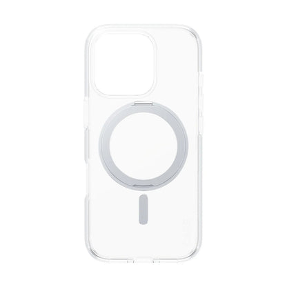 Capa MagSafe para Apple iPhone 16 Pro, PanzerGlass, com Suporte Kickstand, Transparente Prateada