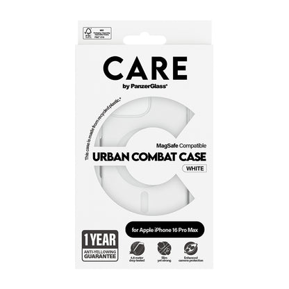Capa MagSafe para Apple iPhone 16 Pro, PanzerGlass, Care Urban Combat, Transparente Branca