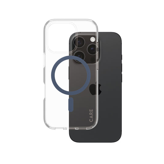 Capa MagSafe para Apple iPhone 16 Pro, PanzerGlass, Care Urban Combat, Transparente Azul