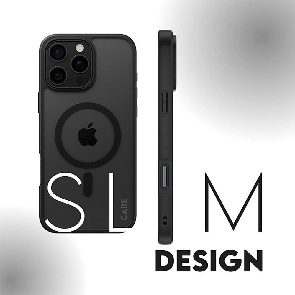 Capa MagSafe para Apple iPhone 16 Pro, PanzerGlass, Frame, Transparente Negra
