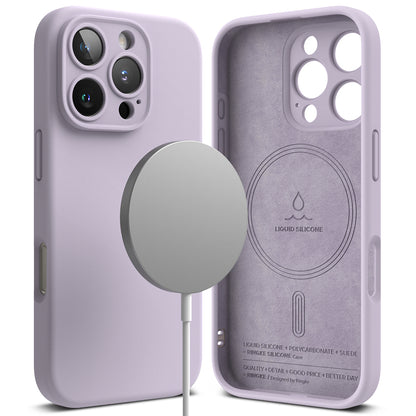 Capa MagSafe para Apple iPhone 16 Pro, Ringke, Silicone, Roxo