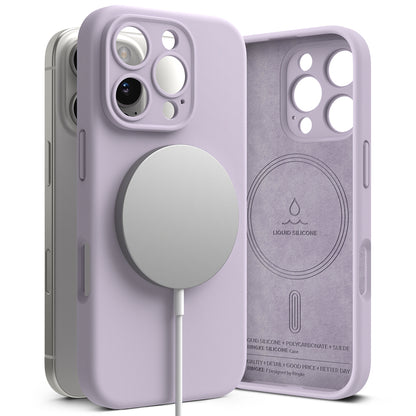 Capa MagSafe para Apple iPhone 16 Pro, Ringke, Silicone, Roxo