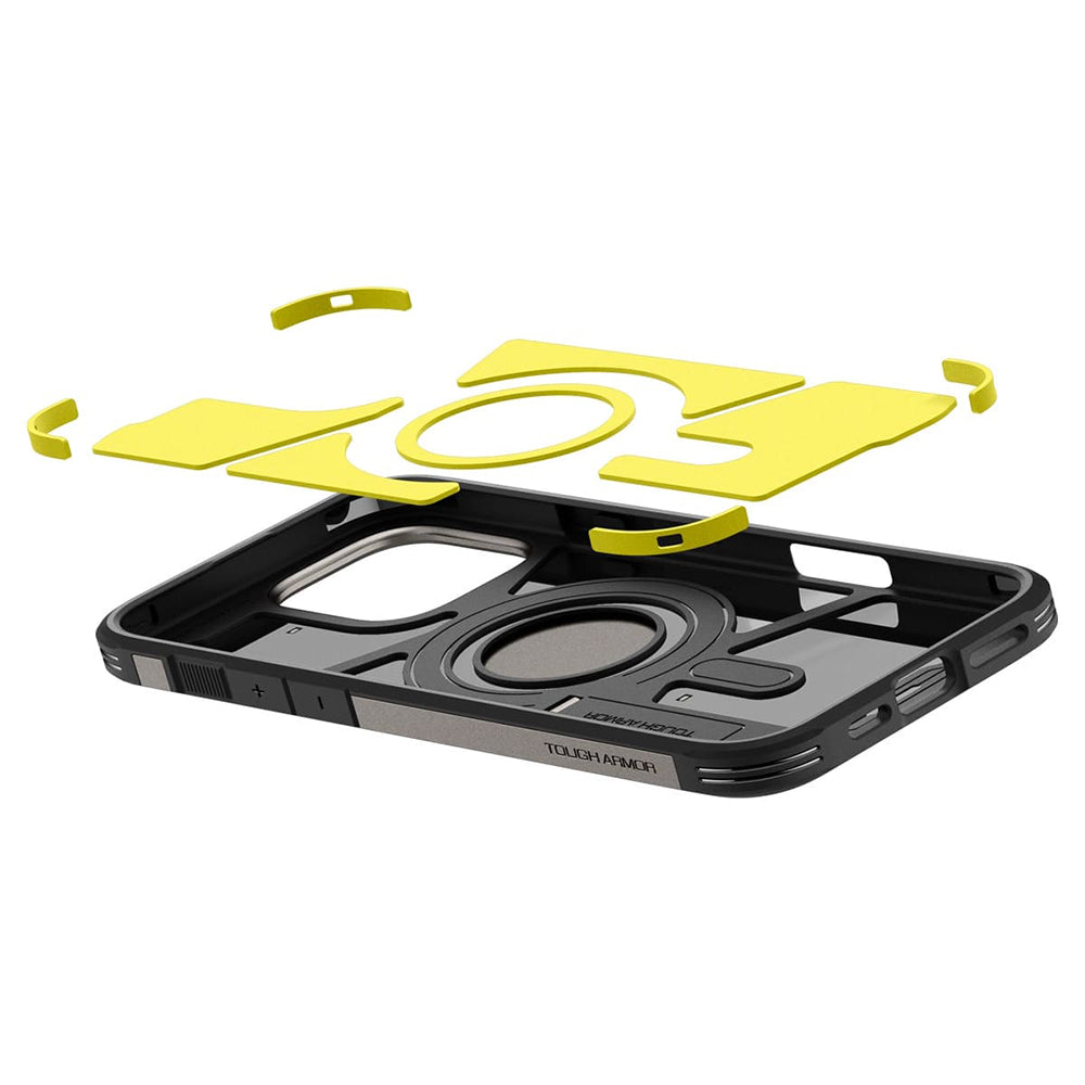 Capa MagSafe para Apple iPhone 16 Pro, Spigen, Tough Armor, Cinza ACS08145