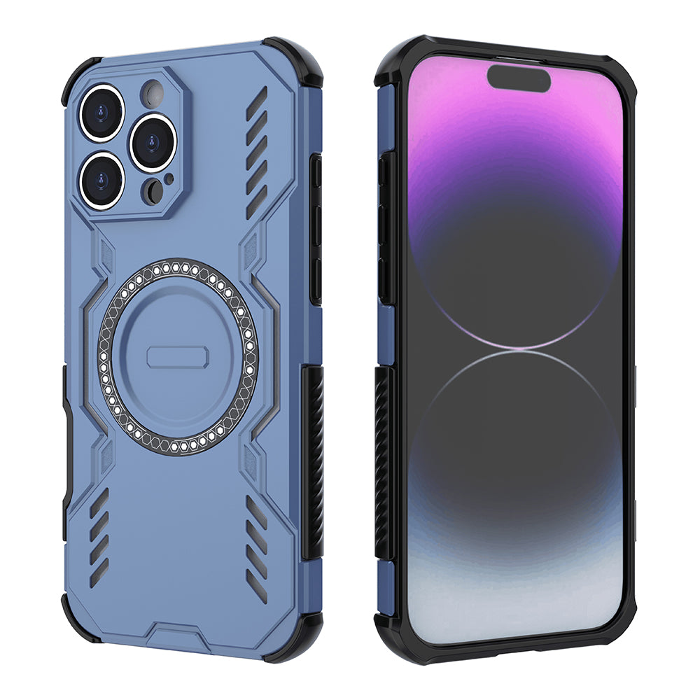 Capa MagSafe para Apple iPhone 16 Pro, Techsuit, ArmorMag, Azul
