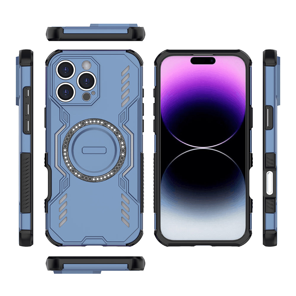 Capa MagSafe para Apple iPhone 16 Pro, Techsuit, ArmorMag, Azul