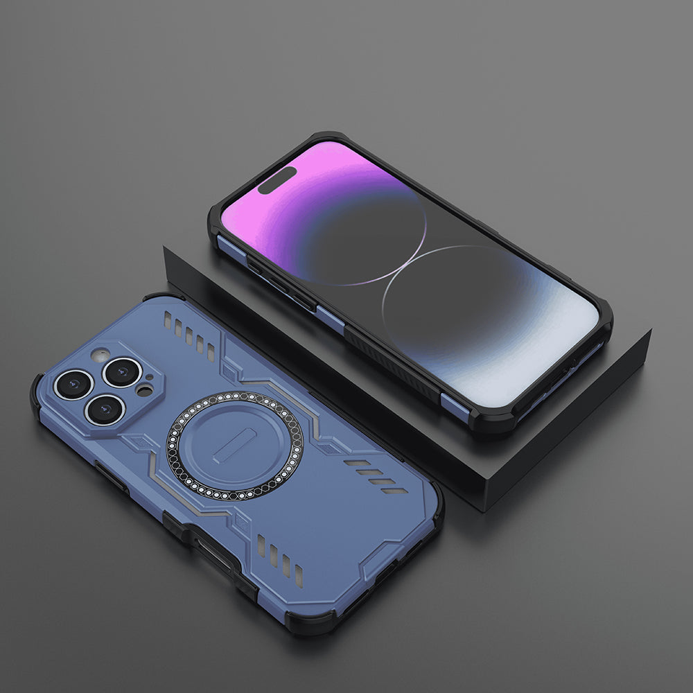 Capa MagSafe para Apple iPhone 16 Pro, Techsuit, ArmorMag, Azul