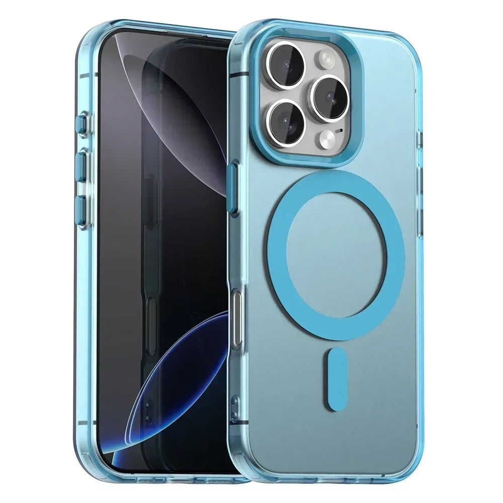 Capa MagSafe para Apple iPhone 16 Pro, Techsuit, CandyCase, Azul