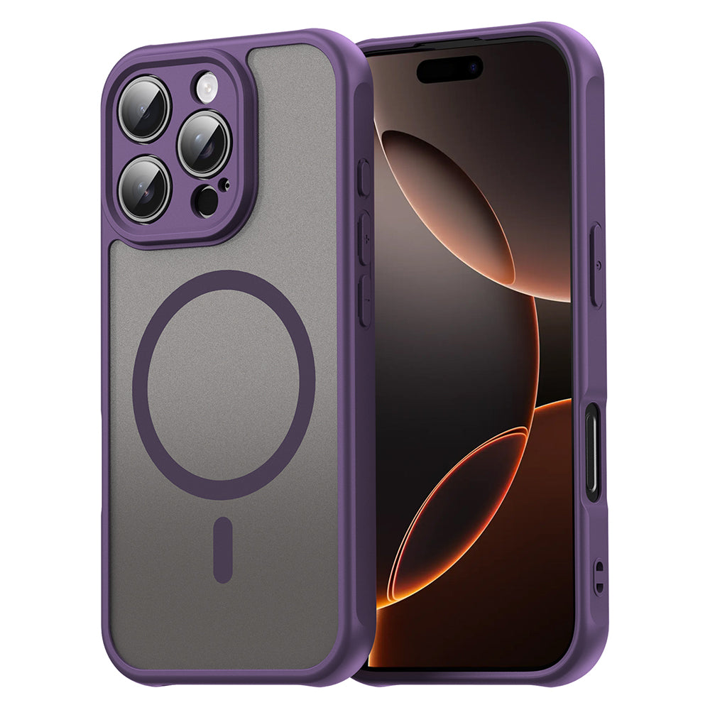 Capa MagSafe para Apple iPhone 16 Pro, Techsuit, HaloFrost II, Roxo