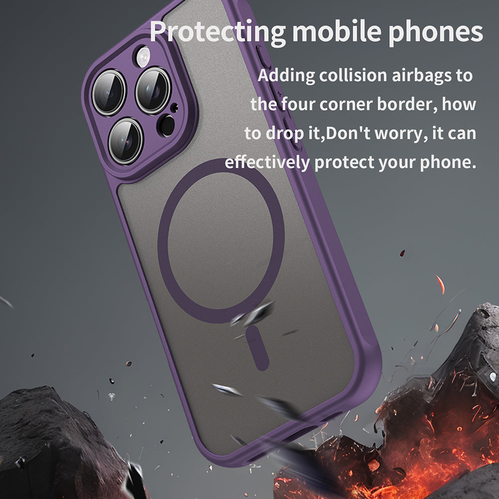 Capa MagSafe para Apple iPhone 16 Pro, Techsuit, HaloFrost II, Roxo