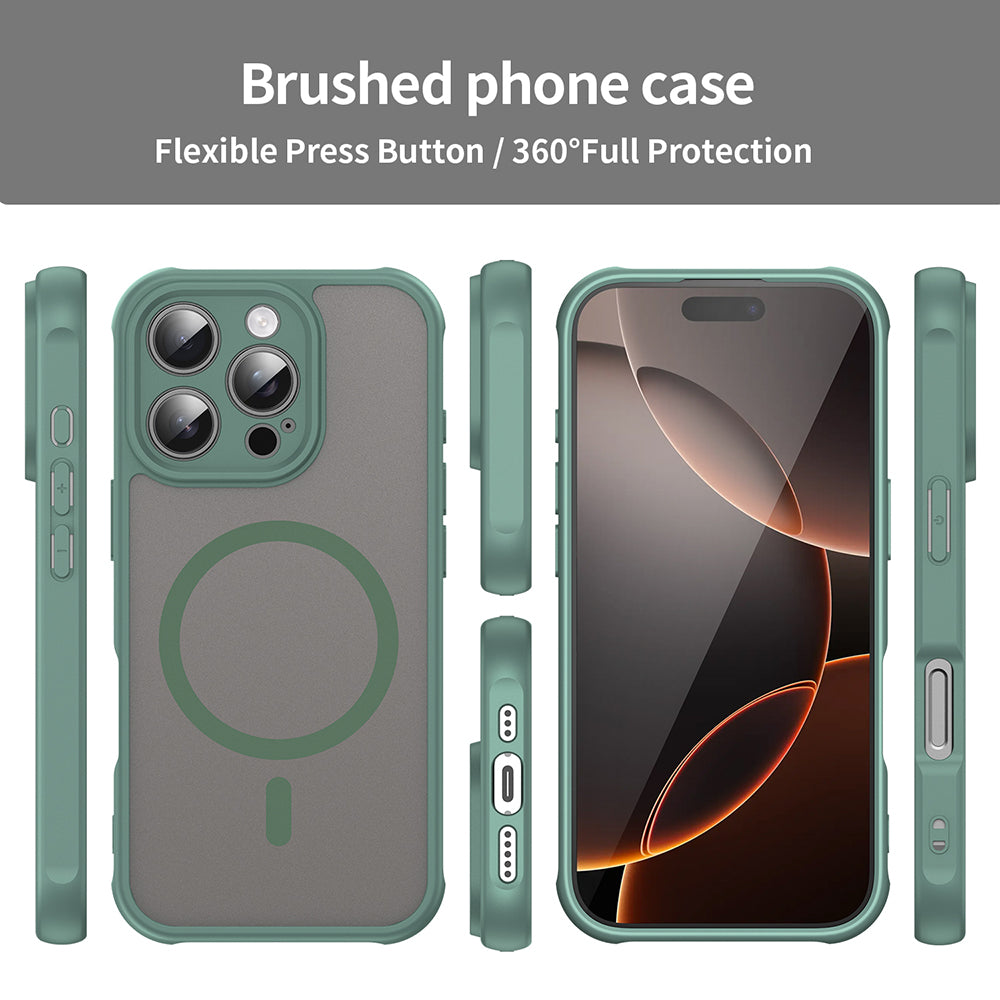 Capa MagSafe para Apple iPhone 16 Pro, Techsuit, HaloFrost II, Verde