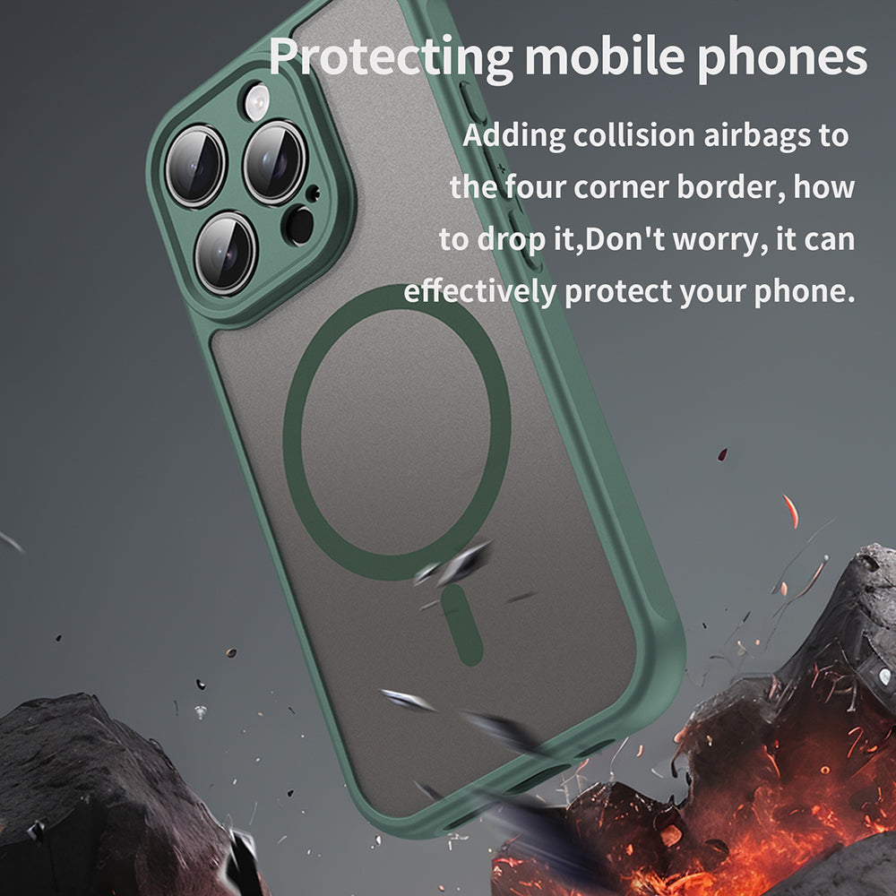 Capa MagSafe para Apple iPhone 16 Pro, Techsuit, HaloFrost II, Verde