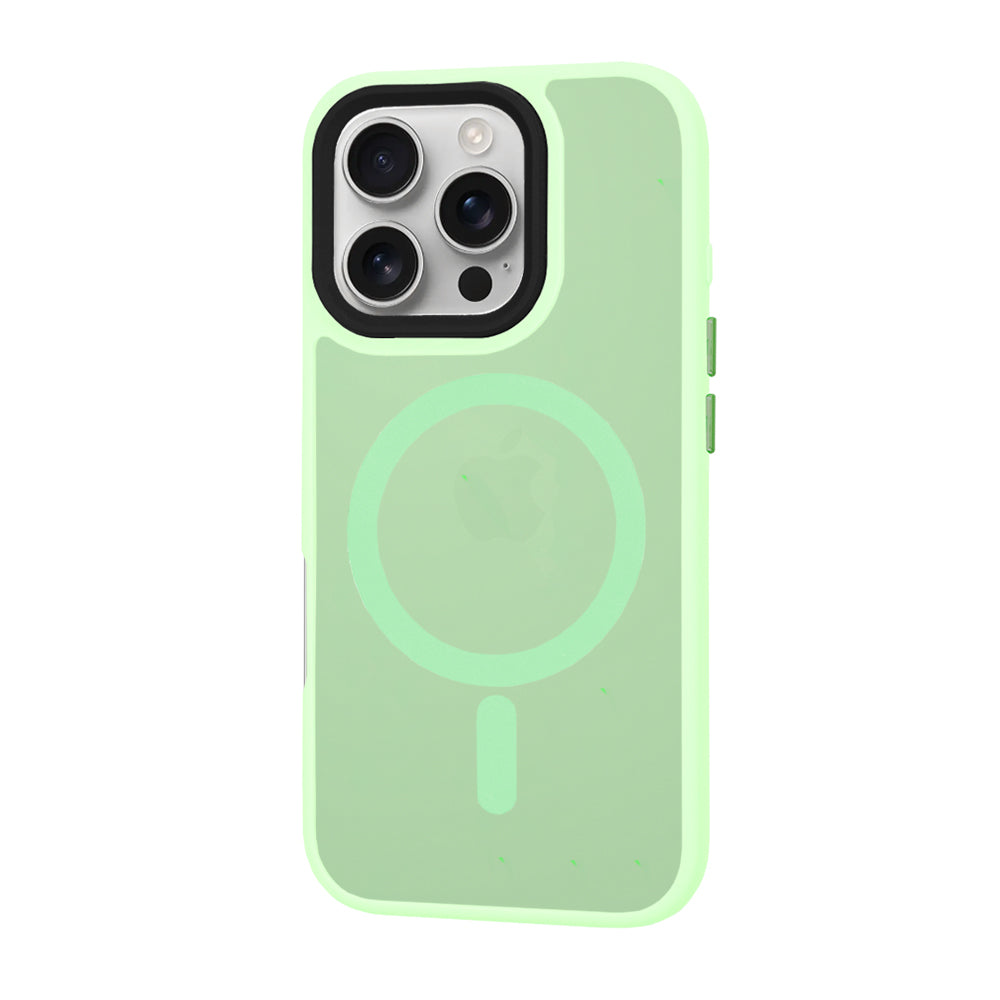 Capa MagSafe para Apple iPhone 16 Pro, Techsuit, HaloFrost, Verde Claro