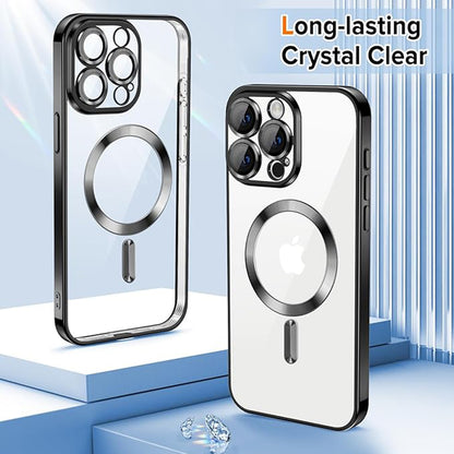 Capa MagSafe para Apple iPhone 16 Pro, Techsuit, Luxury Crystal, Dourada