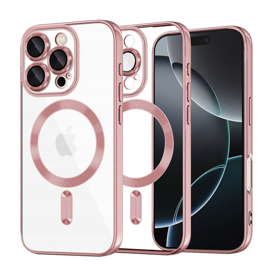 Capa MagSafe para Apple iPhone 16 Pro, Techsuit, Luxury Crystal, Rosa