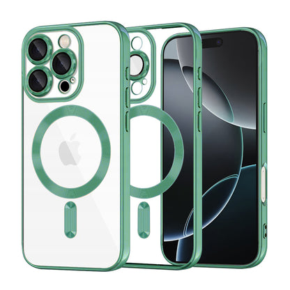 Capa MagSafe para Apple iPhone 16 Pro, Techsuit, Luxury Crystal, Verde Claro