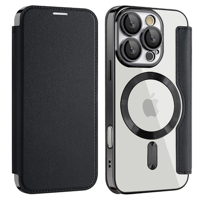Capa MagSafe para Apple iPhone 16 Pro, Techsuit, SmartMag Book, Preta