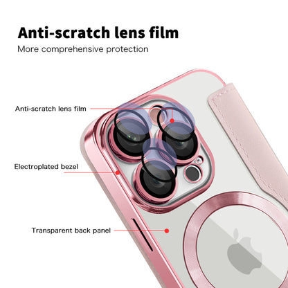 Capa MagSafe para Apple iPhone 16 Pro, Techsuit, SmartMag Book, Rosa