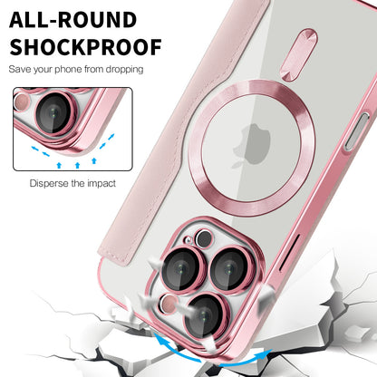 Capa MagSafe para Apple iPhone 16 Pro, Techsuit, SmartMag Book, Rosa